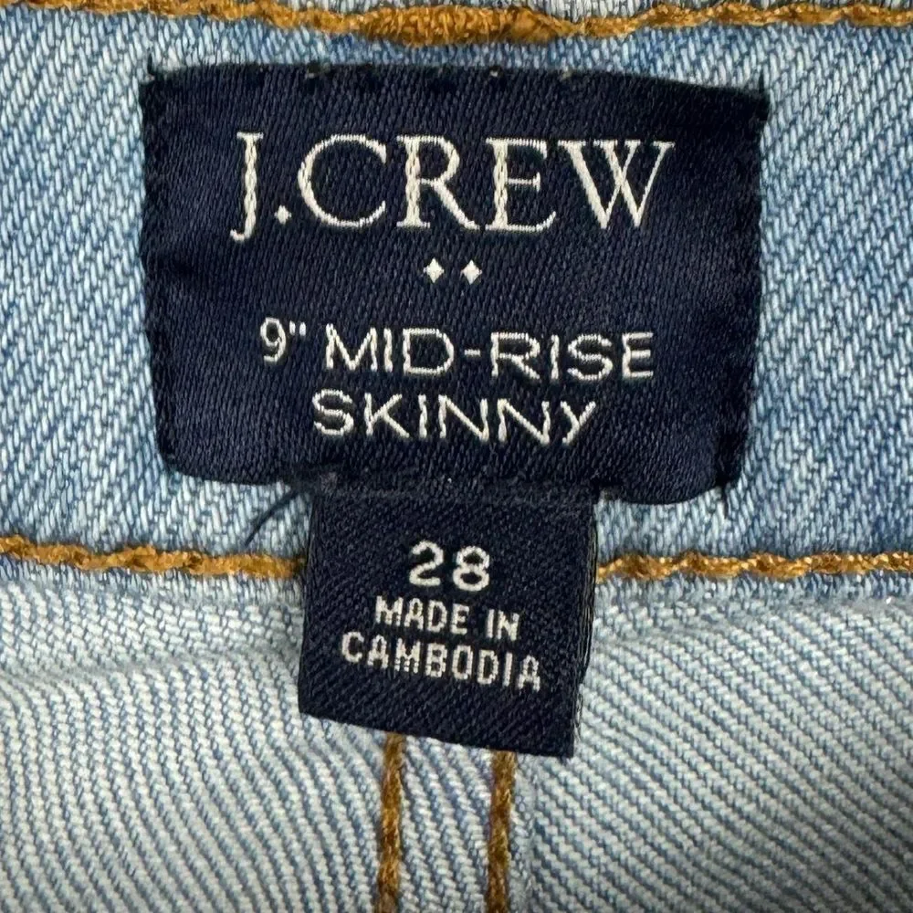 🥑5/$25 J Crew Factory Size 28 Jeans Light Wash Denim Pants 9